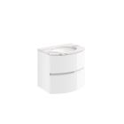 Crosswater Svelte 600 Wall Mounted Unit with 600 Calcutta Marble Effect Basin