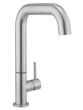 Crosswater Cucina Tube Stainless Steel Side Lever Kitchen Sink Mixer Tap - Brushed Stainless Steel
