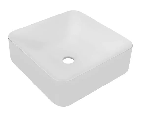Tissino Vitolo Square Solid Surface Countertop Basin White