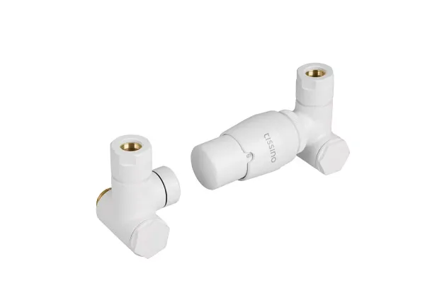 Tissino Hugo Dual Fuel Valves - Wall Plumbing Connection with Thermostatic Head - Mont Blanc