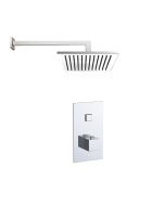Just Taps Athena 1 Outlet Touch Thermostat with Overhead Shower