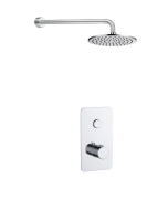 Just Taps Hugo 1 Outlet Touch Thermostat with Overhead Shower