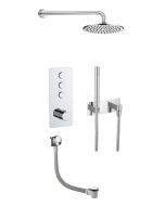 Just Taps Hugo 3 Outlet Touch Thermostat with Hand, Overhead Shower & Bath Filler