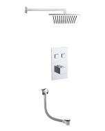 Just Taps Athena 2 Outlet Touch Thermostat with Overhead Shower & Bath Filler