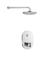 Just Taps Leo 1 Outlet Touch Thermostat with Overhead Shower