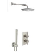 Just Taps Inox Concealed Shower Combination 2 Outlets Stainless Steel