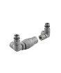 Tissino Hugo Double Angle Valves including Thermostatic Head - Lusso Grey