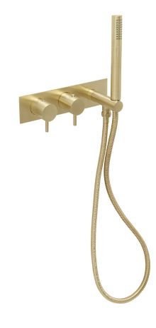 Just Taps VOS Thermostatic Concealed 2 Outlet Shower Valve With Attached Handset