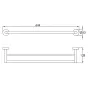 Just Taps Florence twin towel bar Chrome