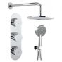 Crosswater Dial Valve 2 Control with Central Trim, Ethos Shower & Head