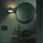 Just Taps VOS Round LED Illuminated Bathroom Mirror With Light Matt Black 600mm