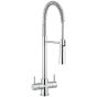 Crosswater Cucina Cook Dual Lever Kitchen Sink Mixer Tap With Flexi Spray – Chrome