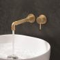 Crosswater MPRO Industrial Basin 2 Hole Set - Unlacquered Brushed Brass