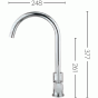 Crosswater Cucina Tropic Side Lever Chrome Sink Mixer Tap With Spray Head – Chrome