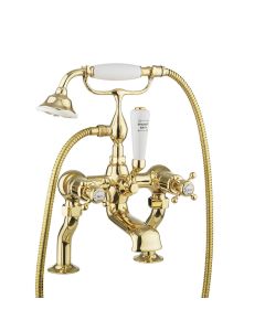 Crosswater Belgravia Unlacquered Brass Bath Shower Mixer With kit