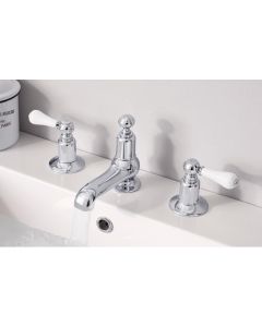 Crosswater Belgravia Lever Basin 3 Hole Set With Pop-Up Waste