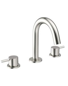 Crosswater MPRO 3 Hole Basin Mixer Tap - Brushed Stainless Steel