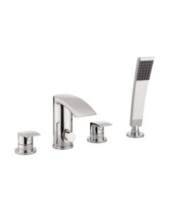 Crosswater Flow Bath Shower Mixer 4 Hole Set with Kit