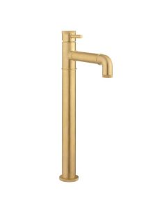 Crosswater MPRO Industrial Basin Tall Monobloc - Unlacquered Brushed Brass