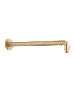 Crosswater MPRO Industrial Shower Arm - Unlacquered Brushed Brass