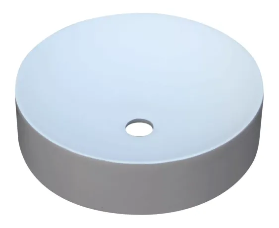 Tissino Vitolo Round Solid Surface Countertop Basin White