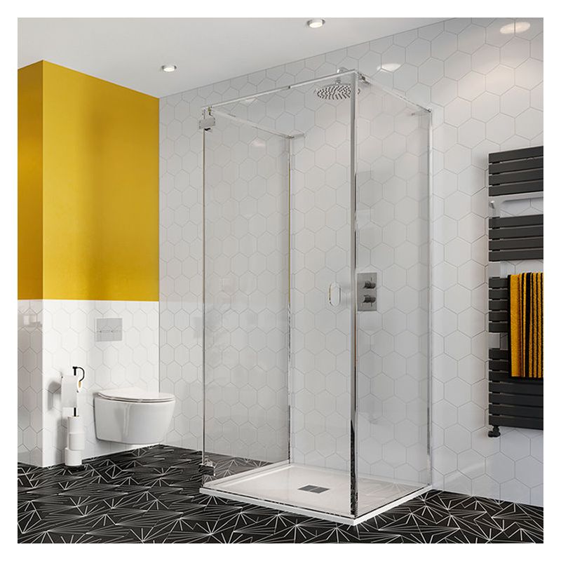 Crosswater Shower Enclosures Svelte 8 Three Sided Hinged Door 900mm