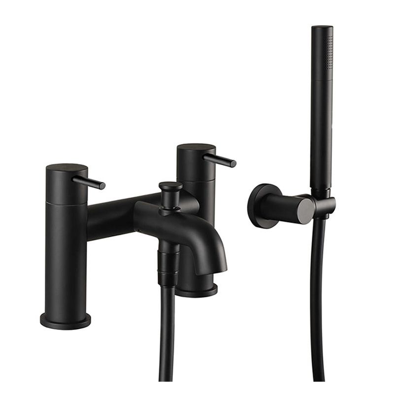 Just Taps Vos Matt Black Bath Shower Mixer with Kit