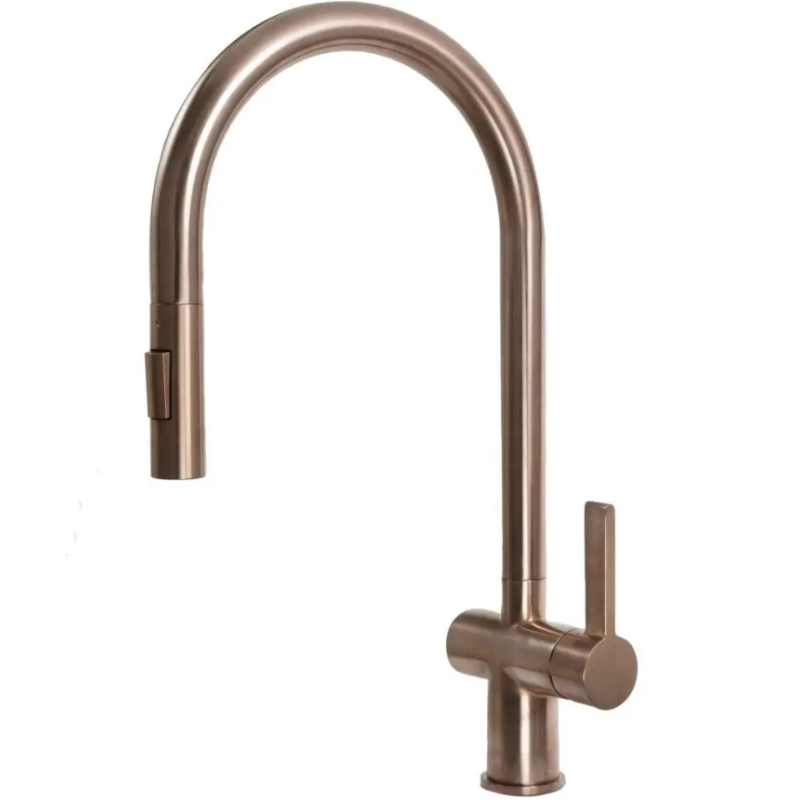 Just Tap Vos Brushed Bronze Single Lever Pull Out Kitchen Sink Mixer