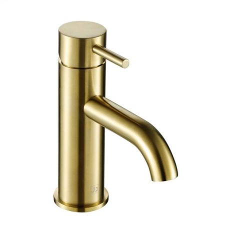 Just Taps VOS Brushed Brass Single Lever Basin Mixer