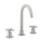 Crosswater MPRO Crosshead Basin 3 Hole Set Brushed Stainless Steel Effect - H: 242mm P: 132.5mm