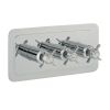 Just Taps Grosvenor Pinch Thermostatic Concealed 3 Outlet Shower Valve, Horizontal 