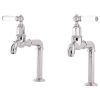 Perrin And Rowe Mayan Deck Mounted Kitchen Taps With Lever Handles Polished Nickel