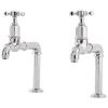 Perrin And Rowe Mayan Deck Mounted Kitchen Taps With Crosstop Handles Polished Nickel