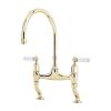 Perrin And Rowe Deck Mounted Lonian With Lever Handle Gold