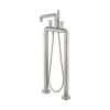 Crosswater UNION Free Standing Bath Filler & Shower Kit Wheel Brushed Nickel