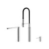 KWC ONO Highflex 3 hole with swivel spout, separate flexible spray and separate single lever control