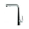 Gessi Proton side lever monobloc mixer with swivel spout and pull-out double jet spray – Chrome