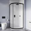 Crosswater Shower Enclosures Clear 6 Matt Black Quadrant Single Door 800mm