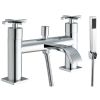 Just Taps Plus Detail Deck Mounted Bath Shower Mixer with Kit