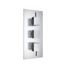 Just Taps Athena 2 Outlet Square  Thermostatic Concealed Shower Valve Vertical