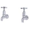 Perrin And Rowe Mayan Wall Mounted Kitchen Taps With Crosstop Handles