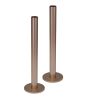 Just Taps Brushed Bronze VOS Set of Pipe and Flanges for Radiators Valves
