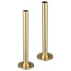 Just Taps Set of Pipe and Flanges for Radiators Valves Brushed Brass