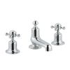 Just Taps Grosvenor Cross 3 Hole Deck Mounted Bath Filler LP 0.2 - Brass With Nickel Finishing