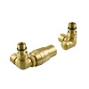 Tissino Marcello Double Angle Valves including Thermostatic Head - Brushed Brass