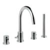Just Taps Florence 4 Hole Bath And Shower Mixer With Extractable Hose