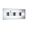 Just Taps Athena 4 Outlet Square Thermostatic Concealed Shower Valve, Horizontal
