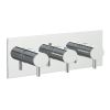 Just Taps Florence Thermostatic Concealed 3 Outlet Shower Valve, 120mm