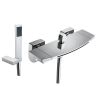 Just Taps Flow Wall Mounted Bath Shower Mixer with Kit