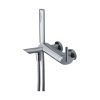 Just Taps Ovaline Wall Mounted Bath And Shower Mixer With Kit